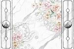 现代北欧爵士白石纹手绘花卉护墙