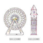 摩天轮城堡舞台影楼背景物料