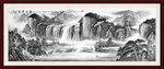 聚宝盆山水画