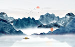 中式意境山水画