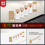 楼梯文化墙 党建文化墙