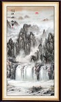 竖幅山水画