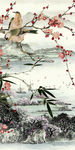 花鸟 新山水玄关图 TIF分层