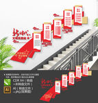 新时代文明实践站楼梯文化墙