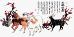 三羊开泰字画国画
