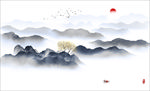 新中式山水装饰画