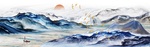 中国风手绘山水装饰画
