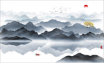 禅意水墨山水画