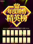 公司企业年度销售精英榜海报