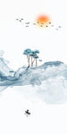 爆款简约风山水画 TIF分层