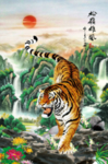 老虎国画老虎