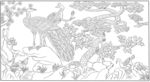 白描孔雀