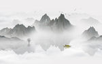 中式意境山水画