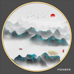 圆形山水画