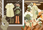 时尚女孩插画手绘 psd分层