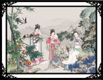 人物屏风