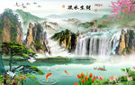 山水画背景墙