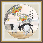 三羊开泰国画