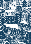 冬季雪景卡通图案