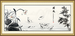 水墨虾