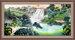 聚宝盆山水画