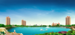 湖景 园林效果图