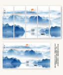 水墨山