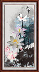 荷花国画