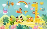 学习开学季幼儿园开学背景景