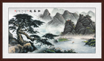 迎客松国画迎客松
