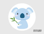 卡通考拉无尾熊插画图标