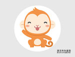 卡通小猴子插画图标