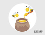 卡通蜂蜜蜜蜂插画图标