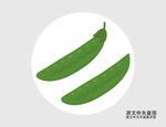 卡通豌豆插画图标