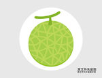 卡通哈密瓜插画图标