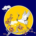 梅花 月 鹤