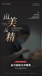 精益求精医美高端黑色海报展示