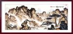江山中国风山水风景画装饰画素材