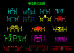 餐桌椅立面图1