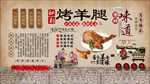 烤羊腿背景墙