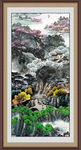 竖幅山水画