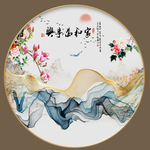 新中式圆形装饰画
