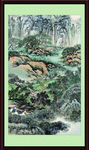 竖幅山水画