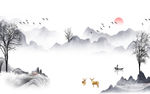最新意境山水新画 tif分层