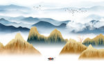 中式意境山水新画 tif分层