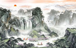 最新 热卖新山水画 tif分层