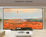 新中式油画风景山水画意境山水画