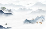 意境新中式山水图 TIF分层