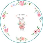 手绘兔子小花