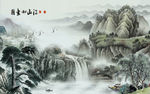 高档意境山水背景 tif分层